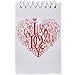48 Mini Valentines Day Notepads Bulk for Kids Girls Boys Toddler School Valentines Day Party Favors