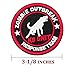 K-Musculo Zombie Outbreak Response Team K9 Unit Morale Tactical Patch Embroidered Applique with Hook&Loop Fastener Backing Patch (K9-Black+Red)