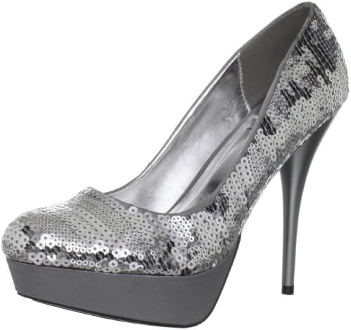 Sizzle by Coloriffics Women's Olympus Platform Pump,Silver,8.5 M US