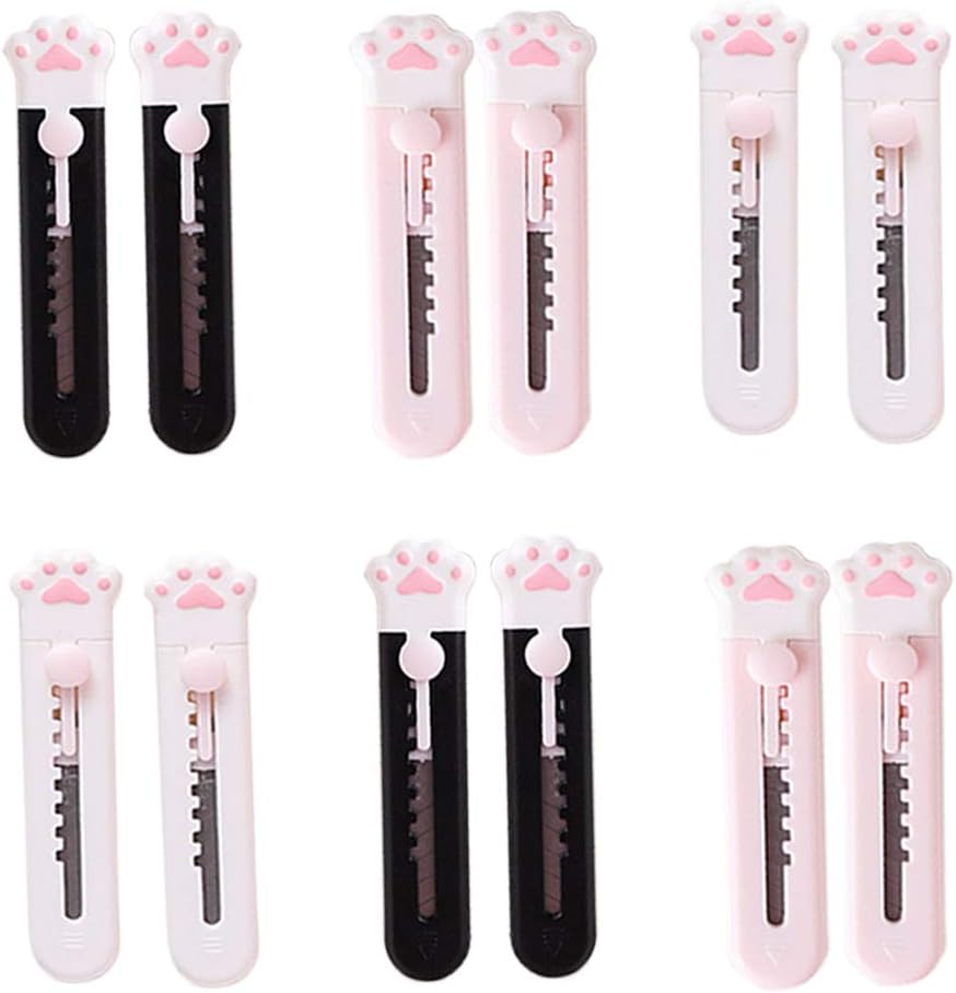12Pcs Box Cutter Letter Opener，Portable Retractable Utility Knife ...