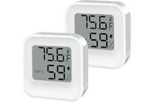 KESHIDE Digital Hygrometer Thermometer for Room Temperature Humidity Meter Indoor Thermometer Accuracy Calibration LCD Temperature Sensor, Bedroom, Baby Room, Office, Greenhouse, Cellar