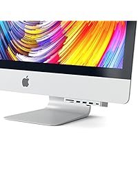 Satechi - Hub de aluminio tipo C con puerto de datos USB-C, 3 USB 3.0, lector de tarjetas micro SD, compatible con iMac y iMac Pro 2017