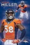 Trends International RP15014 Denver Broncos Von Miller Wall Poster, 22.375" x 34"