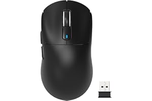 ATTACK SHARK X3 Lightweight Wireless Gaming Mouse with Tri-Mode 2.4G/USB-C Wired/Bluetooth,Up to 26K DPI, PAW3395 Optical Sensor,Kailh GM8.0 Switch,5 programmable Buttons for PC/Win/Mac(Black)