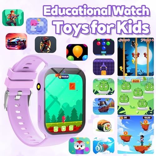 Children's Smartwatch, 1.83 Inches Smartwatch Watch Children Fitness Tracker with 18 Games Camera Pedometer Alarm Clock Waterproof Sleep Monitor Christmas and Birthday Gifts for Girl Boy