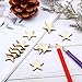 300 Pieces Wooden Stars Shape Unfinished Wood Stars Pieces Blank Wooden Cutouts Ornaments for Craft and Christmas Decoration(1 Inch)