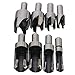 CAIDU 8pcs Wood Plug Cutter Cutting Tool Drill Bit Set Straight and Tapered Taper 5/8