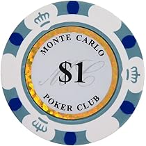 100 One Hundred Dollar Monte Carlo Smooth 14 Gram Poker Chips