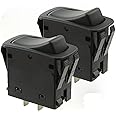 Carling Technologies Rocker Switch L11D1S001-AZZ00-000, SPST ON-None-Off 20A 12V, Sealed Non-Illuminated | Pack of 2