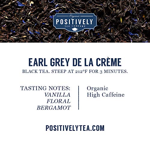 Organic Positively Tea Company, Earl Grey De La Crème Black Tea, Loose