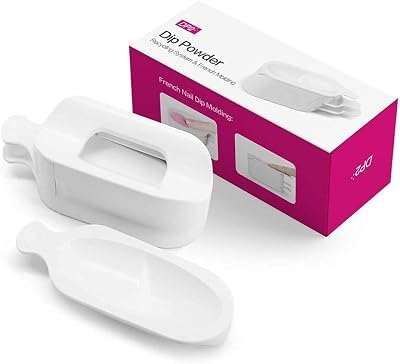 AONOLOVO Nail Dip Powder Tray Recycling Tool White French Manicure Mold