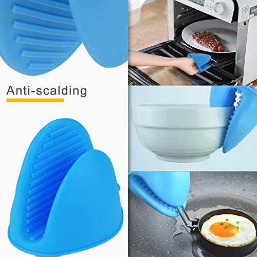 Non-Stick Egg Rings with Folding Handles, Round Pancake Mold Shaper Circles, Egg Fry Ring Set for Fried Egg McMuffin Sandwiches Breakfast, with Oil Brush Finger Clip and Dishcloth
