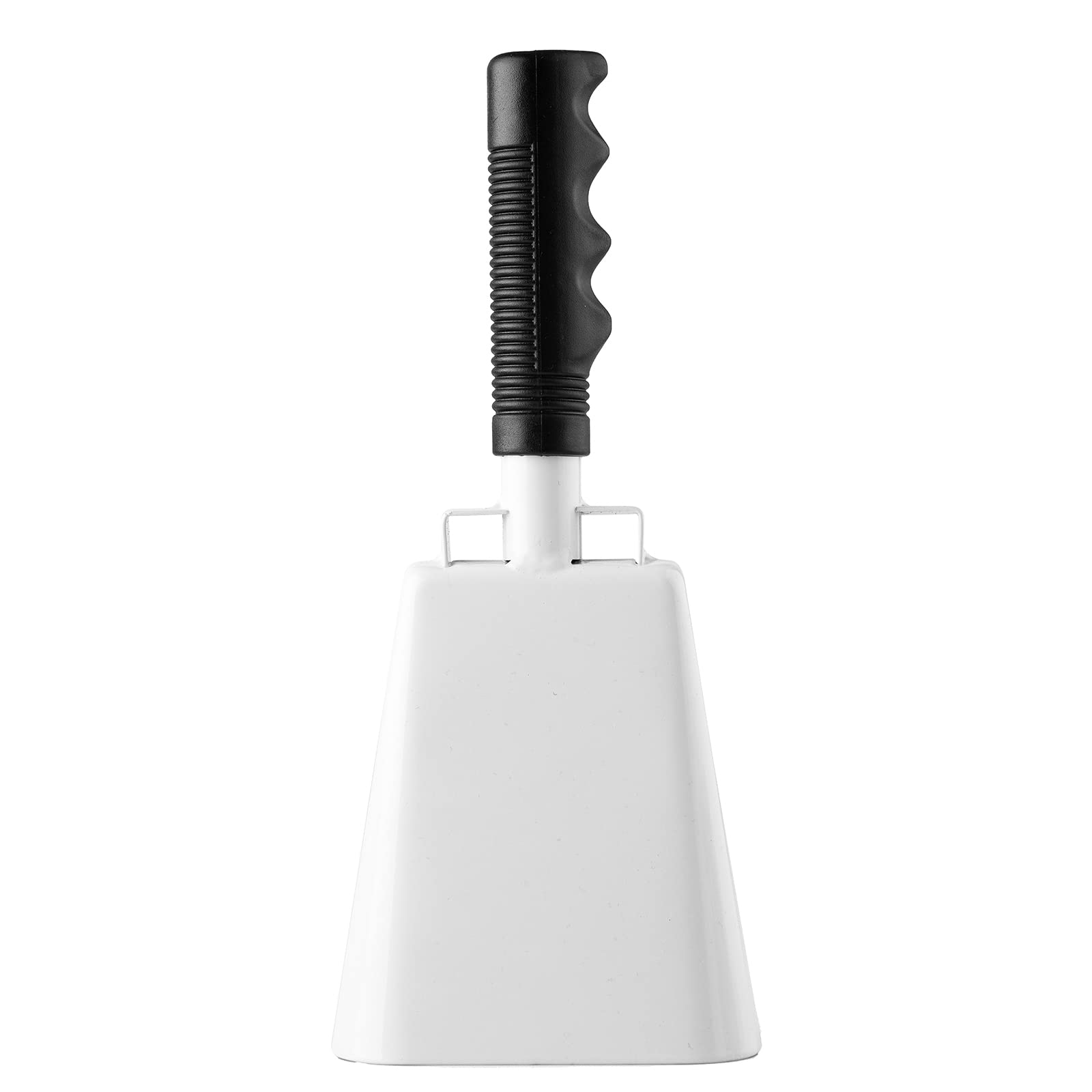 Photo 1 of Steel Cow Bell with Handle - Cheering Bell and Loud Noise Maker for Sporting Events, Football Games, School, Farm - White (10 inch)