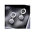 Zittop Vintage Filled Crystal Rhinestone Hoop Earrings Womens