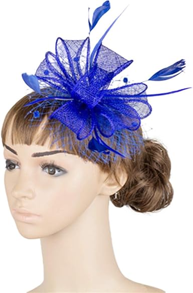 Amazon Com Yonquil Female White Hair Fascinators For Weddings