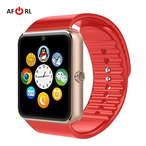 Amazingforless GT08 Bluetooth Touch Screen Smart Wrist Watch Phone with Camera - Red