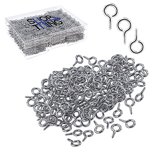 SHOP A THING Screw Eye Hooks Metal Heavy Duty AntiRust Self Tapping