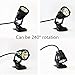 Kiven LED Outdoor Spotlight 5W Come with Clamp and 9.84 Ft Power Cord and waterproof switch, 400 Lumens,Daylight White,4000 Kelvin, 60 Deg Beam Angle, Landscape Spotlight, Not Dimmable