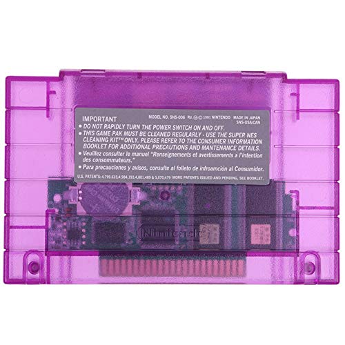 FidgetKute Super 110 in 1 Game Cartridge for SNES 16-Bit Multicart NTSC SNES Super Nintendo