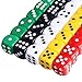AUSTOR 50 Pieces 6 Sided Dice Set 16mm Acrylic Dices 5 x 10 Colors Game Dice with Drawsting Velvet Pouch for Tenzi, Farkle, Yahtzee, Bunco or Teaching Math