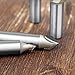 4PCS 90-Degree V Groove Router Bit, Gazeto Titanium Coated Carbide-Tipped 2-Flute CNC Engraving Bit Woodworking Chamfer Bevel Cutter, 1/2-Inch Shank