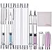 Wing Sung 3008 Silver EF 0.35mm Thin Piston Fountain Pen Set of 4 Pieces, 4 Colors