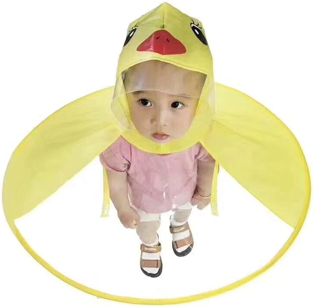 kids yellow rain hat