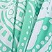Round Beach Towel, Lemon Hour Mandala Beach Blanket with Tassels, Extra Water Absorbent Outdoor Round Beach Throw, Bohemian Style, Multi-Purpose Beach Towel, Lake Blue, 150 CM/ 59 Inch