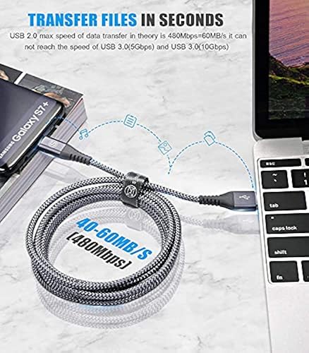 sweguard Micro USB Cable 2-Pack Android Charger Cable, Micro