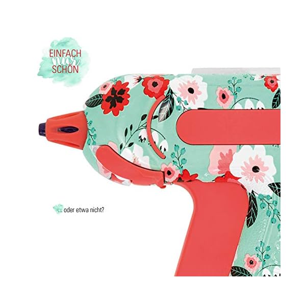 Westcott Mini HeiÃklebepistole Floral | DIY HeiÃkleber inkl. 2 x 7mm HeiÃklebesticks| Non-Stick DÃ¼se mit Farbindikator | Klebepistole zum Basteln 10-20 Watt | 1,4m KabellÃ¤nge | E-17201 00 – Bild 7