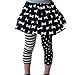 PanDaDa Girls Leggings Pants Polka Dot Striped Tights Skinny Trousers 1-8y