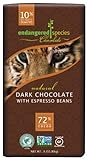 Endangered Species Dark Chocolate With Espresso Beans, 3Pk