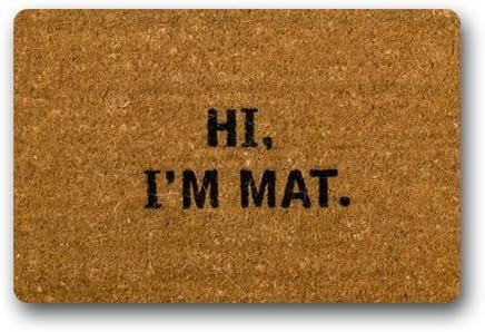 Jiayou J Hi I'm Mat Custom Doormat (23.6x15.7 inch) Indoor Outdoor