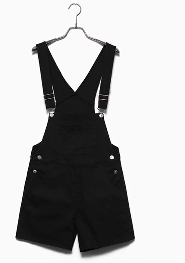 black short dungarees womens