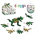 Jofan 6 in 1 Dinosaur Building Blocks Toys Jumbo Easter Eggs with Toys Inside for Kids Boys Girls Easter Gifts Easter Basket Stuffers Fillers