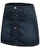 THENEWNEW Womens Front Button Down Mini Skirt