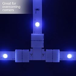 LightingWill 24Pack 4-Pin RGB LED Light Strip