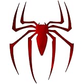 Spider Silhouette Vinyl Decal Notebook Car Laptop 4.25" x 5.5" (Red Holographic)