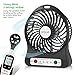 OPOLAR Rechargeable Handheld Mini USB Fan, Desk and Outdoor Fan,with 2200mAh Battery and Side Light-Black (3 Settings, 3.9ft Cable) for Travel, Home and Office-F101B