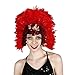 Red Carnival Costume Feather Headdress - Halloween Cosplay Party Hair Accessories