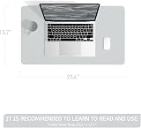 YSAGi Non-Slip Desk Pad Waterproof PVC Leather 60x35 cm Silver Grey view 7
