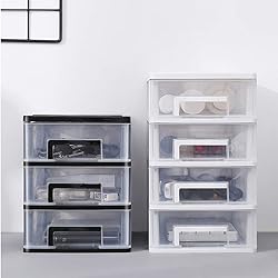 STOBOK Mini Fridge Storage Drawer, 3 Layers Plastic
