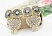 Change 3D Rhinestone Cute Owl Earring