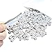 JPSOR 600pcs Beads Letter Beads Mixed White Acrylic Plastic Beads Alphabet Beads, A-z Cube Beads Size 6x6mm or 1/4