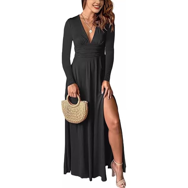 chinese dress ladies Eleter Women's Deep V-Neck Lace Romper Short Sleeve Long Dress (M, White) :  Amazon.com.au: Clothing, Shoes & Accessories main image 0
