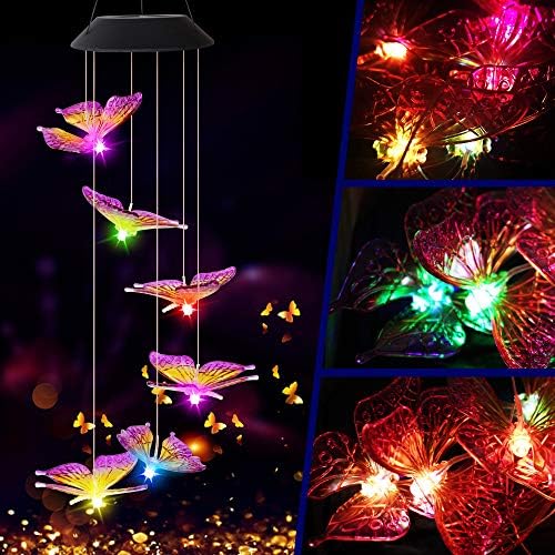 Butterfly Solar Light Epicgadget Solar Butterfly Wind Chime Color Changing Outdoor Solar Garden Decorative Lights For Walkway Pathway Backyard Christmas Decoration Parties Purple Wing Tip Butterfly Buy Online At Best Price In