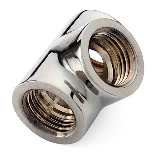 T-Block Fitting with Triple G1/4" Female, Black Sparkle