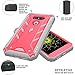 LG G5 Case, POETIC Revolution Series [Premium Rugged][Shock Absorption & Dust Resistant] Complete Protection Hybrid Case w/ Built-In Screen Protector for LG G5 (2016) Pink/Gray