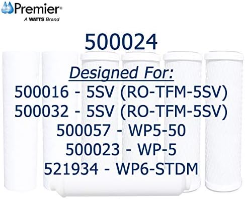 Watts Premier Wp500024 Standard Annual 7 Pack Replacement Filter Kit White 10 5 X 19 50 X 3 Wprl 58