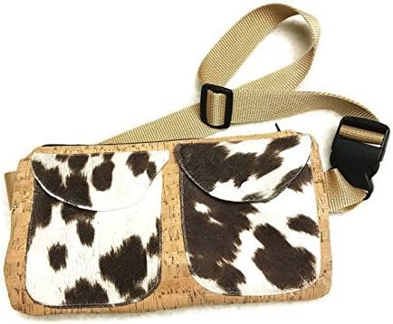 Cow Fur Cork Fabric Fanny Pack
